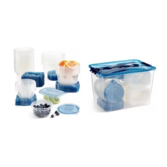 ART & COOK 100-PIECE DARK BLUE FOOD STORAGE SET - Picture 2 of 3